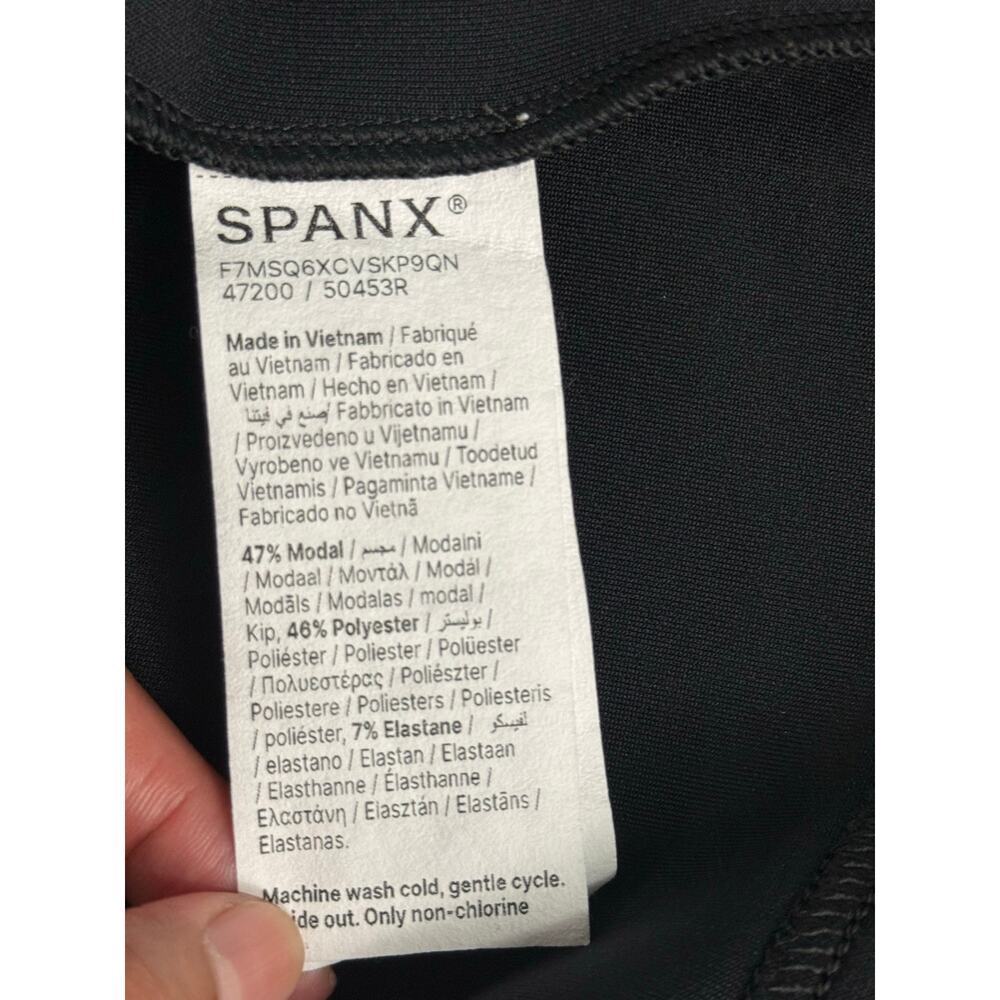 Spanx AirEssentials Crewneck Dress Black Size XS Modal Knit Pockets - Picture 9 of 10